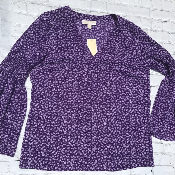 Michael Kors Tops - Micheal KORS Purple Floral Top